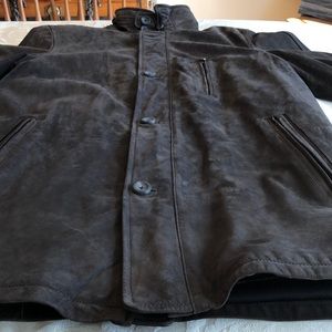 Joseph A Bank Genuine Suede Leather Coat